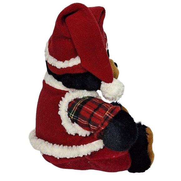 Dan Dee Snowflake Teddy Bear Vest Plaid Christmas Stuffed Animal 2007 13.5" - Picture 3 of 8
